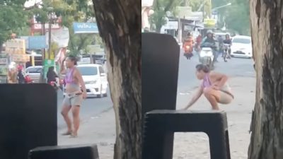 Awas, Wanita di Ketileng Semarang Lempari Paving ke Pemotor, Diduga ODGJ