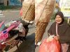 Viral Penjual Kerupuk Mbak Lina, Naik Motor Sport Hello Kitty