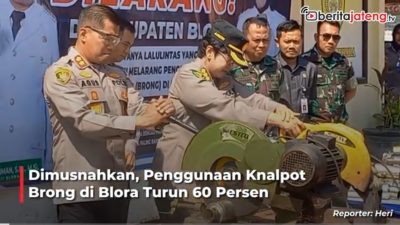 Video Dimusnahkan, Penggunaan Knalpot Brong di Blora Turun 60 Persen