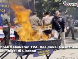 Video Dampak Kebakaran TPA Jatibarang, Bea Cukai Musnahkan Rokok Ilegal di Cirebon
