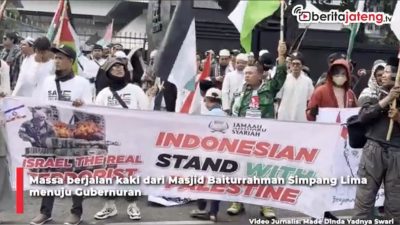 Video Aksi Bela Palestina, Massa Minta Pj Gubernur Sampaikan Aspirasi