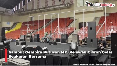 Video Relawan Gibran Siapkan Panggung di Jatidiri, Syukuran atas Putusan MK