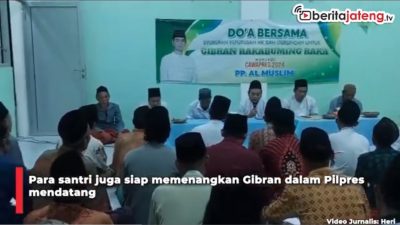 Video Ratusan Santri Dukung Gibran jadi Cawapres