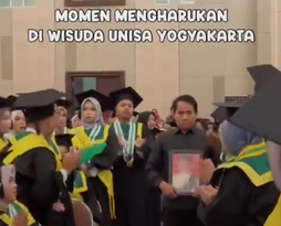 ayah wakili anaknya di wisuda