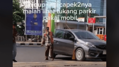 Viral Tukang Parkir di Semarang Kerja Naik Mobil Brio, Warganet: Ternyata Lebih Kasihan Aku