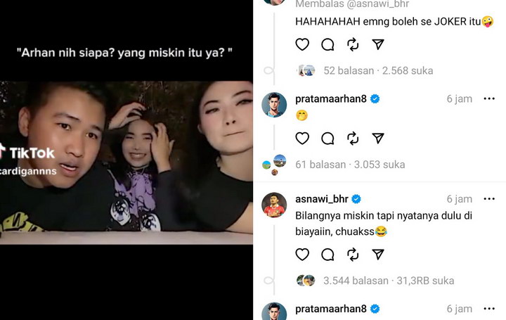 pratama arhan diejek miskin
