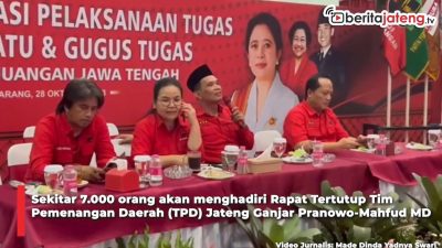 Video Tim Pemenangan Ganjar di Jateng Terbentuk, Besok Kumpul di GOR Jatidiri Semarang
