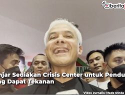 Video Ganjar Sediakan Crisis Center untuk Pendukung yang Dapat Tekanan