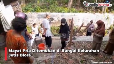 Video Geger Penemuan Mayat Pria di Sungai Kelurahan Jetis Blora