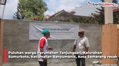 Video Akses Jalan Ditutup Tembok, Warga Perumahan Tanjungsari Protes
