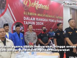 Video Polda Jateng dan 350 Komunitas Deklarasi Pemilu Damai