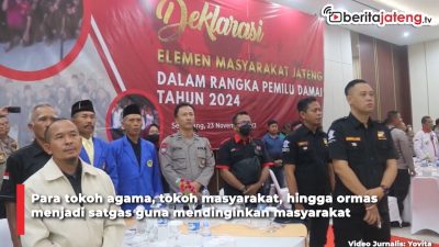 Video Polda Jateng dan 350 Komunitas Deklarasi Pemilu Damai