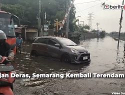 Video Hujan Deras, Semarang Banjir, Mobil dan Motor Mogok