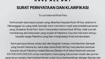 Usai Tudingan Pro Israel, Co-founder Rose All Day Berikan Klarifikasi Hingga Donasi Rp 500 Juta Untuk Palestina