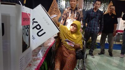 Difabel di Blora Mengaku Bingung saat Mengikuti Simulasi Pencoblosan