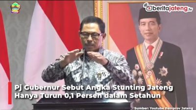 Video Pj Gubernur Sebut Angka Stunting Jateng Hanya Turun 0,1 Persen dalam Setahun