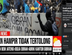 CEK FAKTA: Kantor Gibran Ramai-ramai Dirusak Gabungan BEM Jateng dan Yogyakarta, Benar?