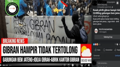 CEK FAKTA: Kantor Gibran Ramai-ramai Dirusak Gabungan BEM Jateng dan Yogyakarta, Benar?