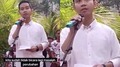 Beredar Video Gibran Bawa Contekan Saat Orasi, Jubir AMIN: Teko Isinya Kosong