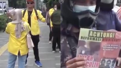 Viral Mahasiswa UI Sebar Brosur Wajah Prabowo Subianto di Jalanan, Ingatkan Soal Ini!