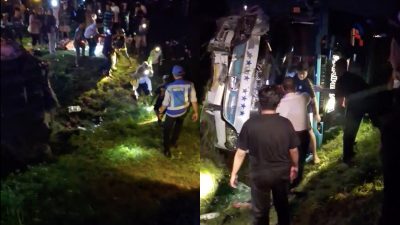 Beredar Rekaman Rombongan Bus SMAN 1 Sidoarjo Kecelakaan di Tol Ngawi, Penumpang Menangis