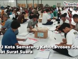 Video KPU Kota Semarang Kebut Proses Sortir Lipat Surat Suara