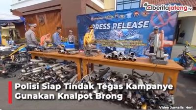 Video Polisi Siap Tindak Tegas Kampanye Gunakan Knalpot Brong