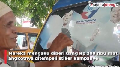 Video Bawaslu Copot Stiker Kampanye di Angkot, Sopir Pasrah