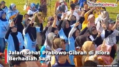 Video Jalan Sehat Prabowo-Gibran di Blora Berhadiah Sapi
