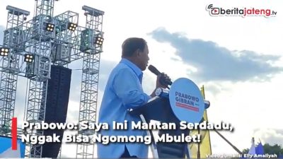 Video Prabowo: Aku Ini Mantan Serdadu, Nggak Bisa Ngomong Mbulet!