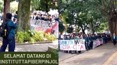 Soal Bayar UKT Pakai Skema Pinjol, Mahasiswa ITB Ramai-ramai Demo di Gedung Rektorat