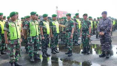Kasdam IV/Diponegoro Pimpin Apel Kesiapsiagaan Pengamanan Pemilu 2024 di Semarang