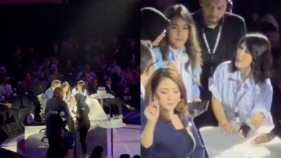 Viral Grace Natalie Kepergok Dekati Moderator Saat Jeda Iklan Debat Capres, Begini Klarifikasinya