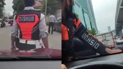 Viral Petugas Dishub Tersangkut di Kap Depan Mobil, Kok Bisa? Ini Kronologinya
