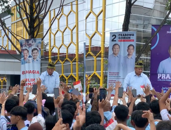 prabowo bagi baju pekanbaru