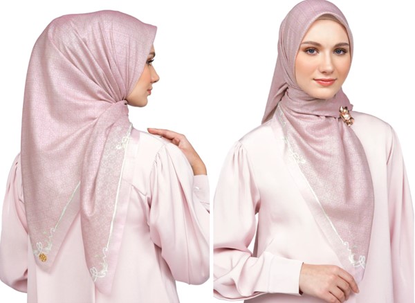 Gaya Jilbab Segi Empat Simple