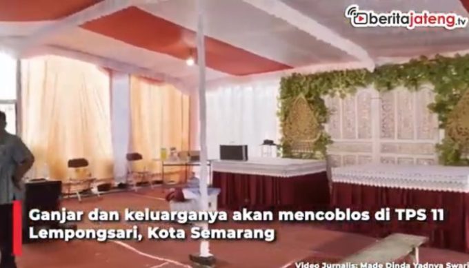 Video Nyoblos di Semarang, TPS Ganjar Bernuansa Pernikahan Jawa