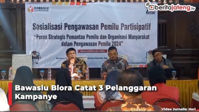 Video Bawaslu Blora Catat 3 Pelanggaran Kampanye