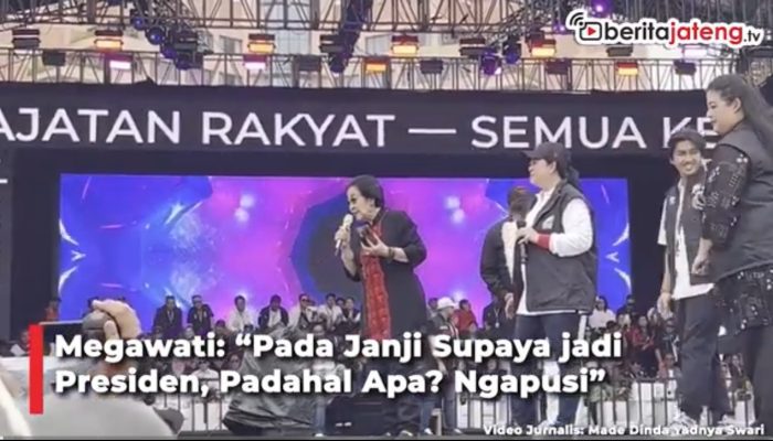 Video Orasi Megawati saat Kampanye di Semarang: “Pada Janji Supaya jadi Presiden, Padahal Apa? Ngapusi”