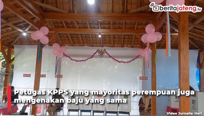 Video Menengok TPS Serba Pink Bertema Valentine di Blora