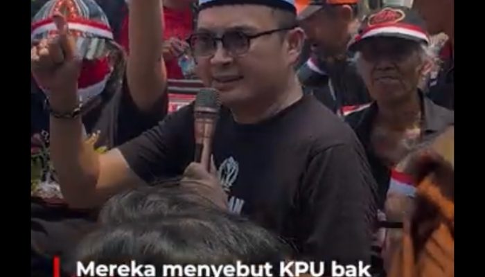 Video Pendemo Geruduk Kantor KPU, Minta Prabowo-Gibran Didiskualifikasi