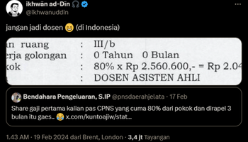 Viral Tagar #JanganJadiDosen, Ternyata Gaji Dosen di Indonesia Cuma Segini