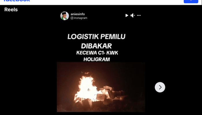 CEK FAKTA: Video Warga Bakar Kotak dan Surat Suara Pemilu di Distrik Kebo