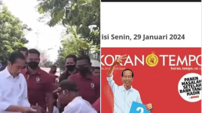 CEK FAKTA: Video Jokowi Bagi-bagi Uang ke Tukang Becak Saat Pemilu 2024, Benarkah?
