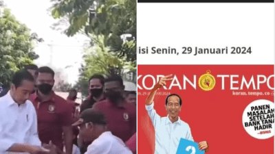 CEK FAKTA: Video Jokowi Bagi-bagi Uang ke Tukang Becak Saat Pemilu 2024, Benarkah?