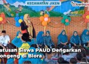 Video Ratusan Siswa PAUD di Blora Antusias Simak Dongeng Kancil dan Jerapah