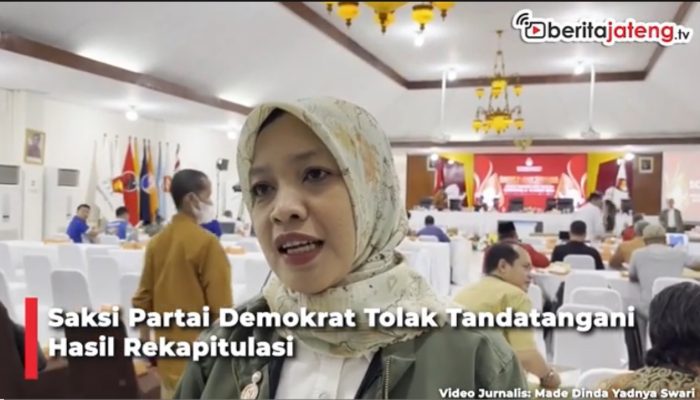 Video Saksi Partai Demokrat Tolak Tandatangani Hasil Rekapitulasi Suara KPU Jateng
