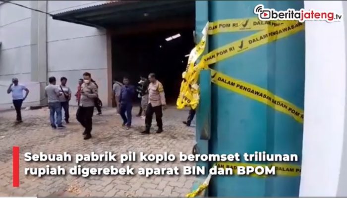 Video Pabrik Pil Koplo Beromset Triliunan Digerebek di Semarang