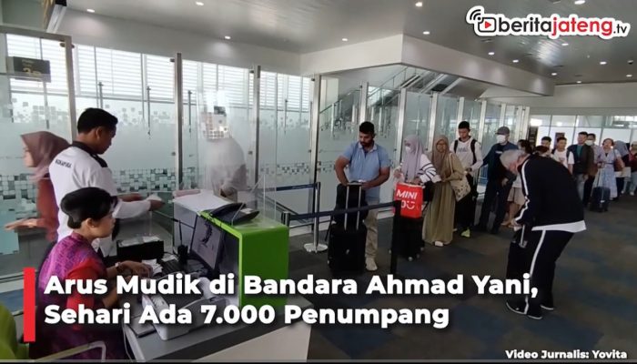 Video Arus Mudik di Bandara Ahmad Yani, Sehari Ada 7.000 Penumpang