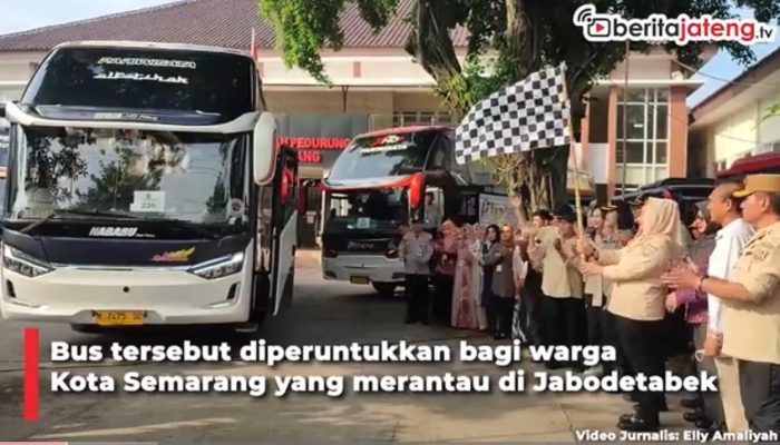 Video Walikota Semarang Mbak Ita Lepas Bus Mudik Gratis